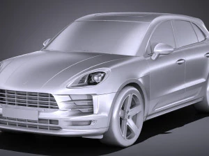 Porsche Macan 2019 Lowpoly 3D Model