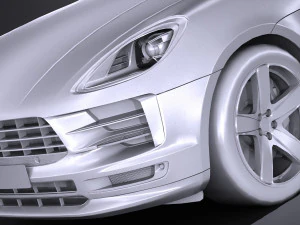 Porsche Macan 2019 Lowpoly 3D Model