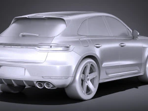 Porsche Macan 2019 Lowpoly 3D Model