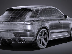 Porsche Macan 2019 Lowpoly 3D Model