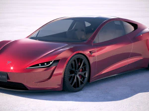 Tesla Roadster 2020 bajo poli Modelo 3D