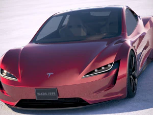 Tesla Roadster 2020 lowpoly 3D Model