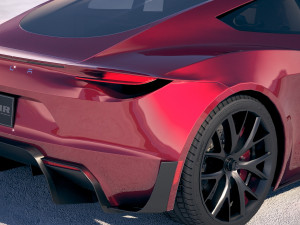 Tesla Roadster 2020 lowpoly 3D Model