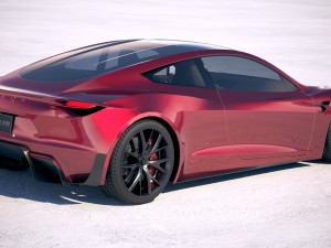 Tesla Roadster 2020 lowpoly 3D Model