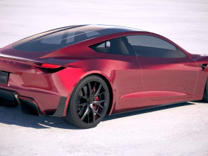 Tesla Roadster 2020 lowpoly 3D Model