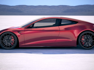 Tesla Roadster 2020 lowpoly 3D Model