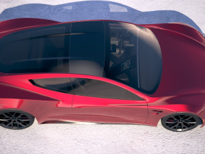 Tesla Roadster 2020 lowpoly 3D Model