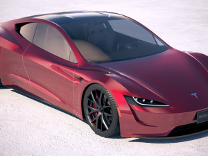 Tesla Roadster 2020 lowpoly 3D Model