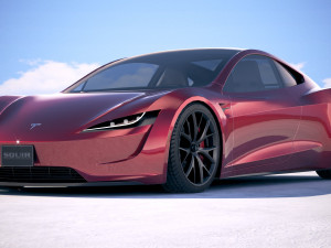 Tesla Roadster 2020 lowpoly 3D Model