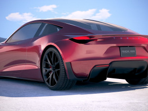 Tesla Roadster 2020 lowpoly 3D Model