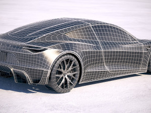 Tesla Roadster 2020 lowpoly 3D Model