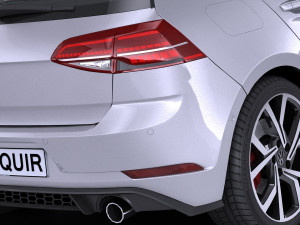 Volkswagen Golf GTI 5-door 2018 lowpoly 3D Model