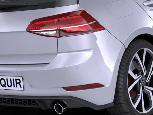 Volkswagen Golf GTI 5-door 2018 lowpoly 3D Model