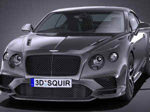 Bentley Continental Supersports 2018 lowpoly 3Dモデル