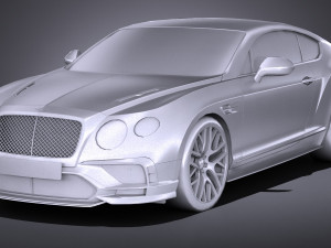 Bentley Continental Supersports 2018 lowpoly 3Dモデル