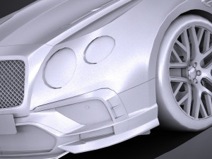 Bentley Continental Supersports 2018 lowpoly 3Dモデル