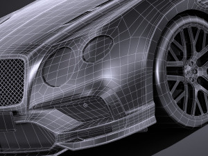 Bentley Continental Supersports 2018 lowpoly 3Dモデル