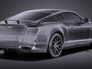 Bentley Continental Supersports 2018 lowpoly 3Dモデル