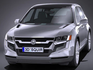 Generic SUV Crossover 2017 Lowpoly 3D Model