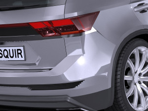 Generic SUV Crossover 2017 Lowpoly Model 3D