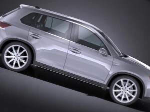 Generic SUV Crossover 2017 Lowpoly 3D Model