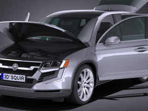 Generic SUV Crossover 2017 Lowpoly Model 3D