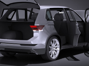 Generic SUV Crossover 2017 Lowpoly Model 3D