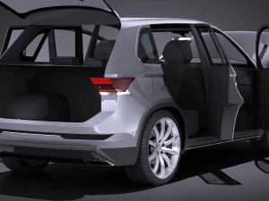Generic SUV Crossover 2017 Lowpoly 3D Model