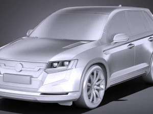 Generic SUV Crossover 2017 Lowpoly 3D Model