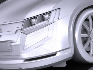 Generic SUV Crossover 2017 Lowpoly Model 3D
