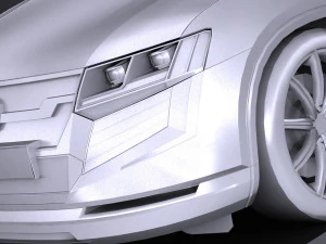 Generic SUV Crossover 2017 Lowpoly 3D Model