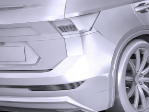 Generic SUV Crossover 2017 Lowpoly Model 3D