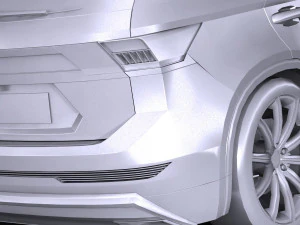 Generic SUV Crossover 2017 Lowpoly 3D Model