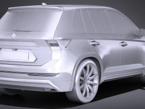 Generic SUV Crossover 2017 Lowpoly 3D Model