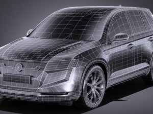 Generic SUV Crossover 2017 Lowpoly Model 3D
