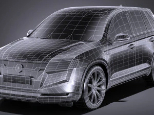 Generic SUV Crossover 2017 Lowpoly 3D Model