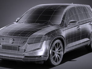Generic SUV Crossover 2017 Lowpoly Model 3D