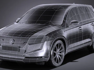 Generic SUV Crossover 2017 Lowpoly 3D Model