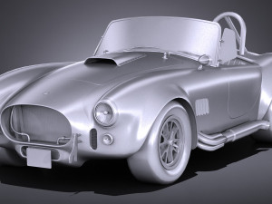 Shelby Cobra 427 1965 lowpoly 3D Model