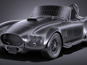 Shelby Cobra 427 1965 lowpoly 3D Model