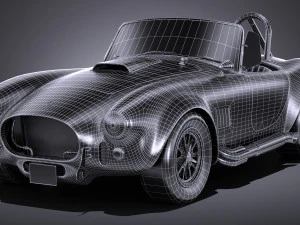 Shelby Cobra 427 1965 lowpoly 3D Model