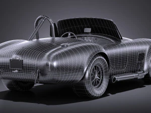 Shelby Cobra 427 1965 lowpoly 3D Model