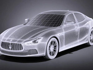 Maserati Ghibli 2016 vray 3D Model
