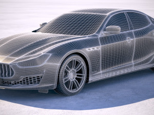 Maserati Ghibli Granlusso 2018 3D Modell