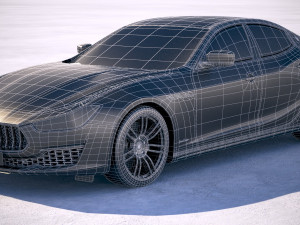 Maserati Ghibli Granlusso 2018 3D Modell