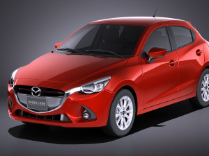 Mazda 2 2017 vray 3D Model