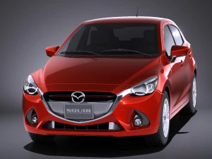 Mazda 2 2017 vray 3D Model