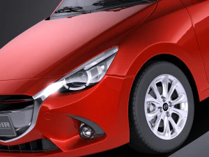 Mazda 2 2017 vray 3D Model