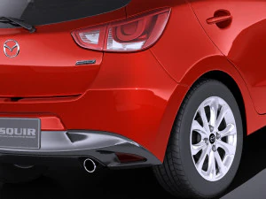 Mazda 2 2017 vray 3D Model