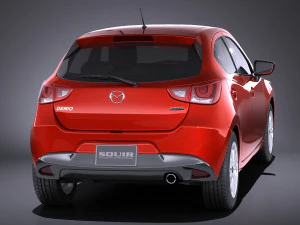 Mazda 2 2017 vray 3D Model